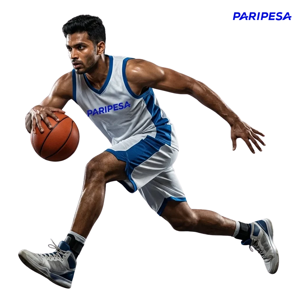 Illustration of Paripesa betting in India with sports icons, casino games, and responsible gambling reminders