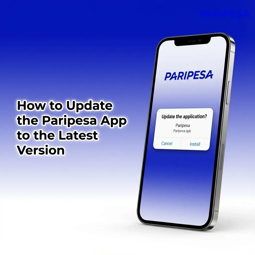 Illustration of Paripesa iOS app icon opening updated mobile site instead of needing manual App Store updates
