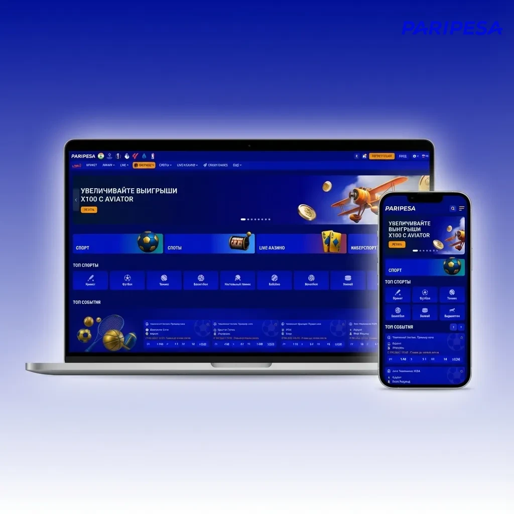 Paripesa India website dark-themed interface with top navigation for sports, casino, bonuses, support, login and register