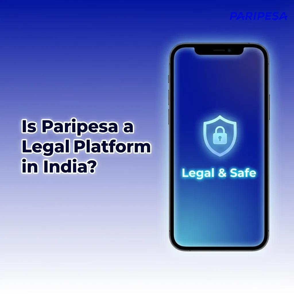Illustration asking if Paripesa is legal in India, with text about Curacao license, safety tools, and responsible gambling.