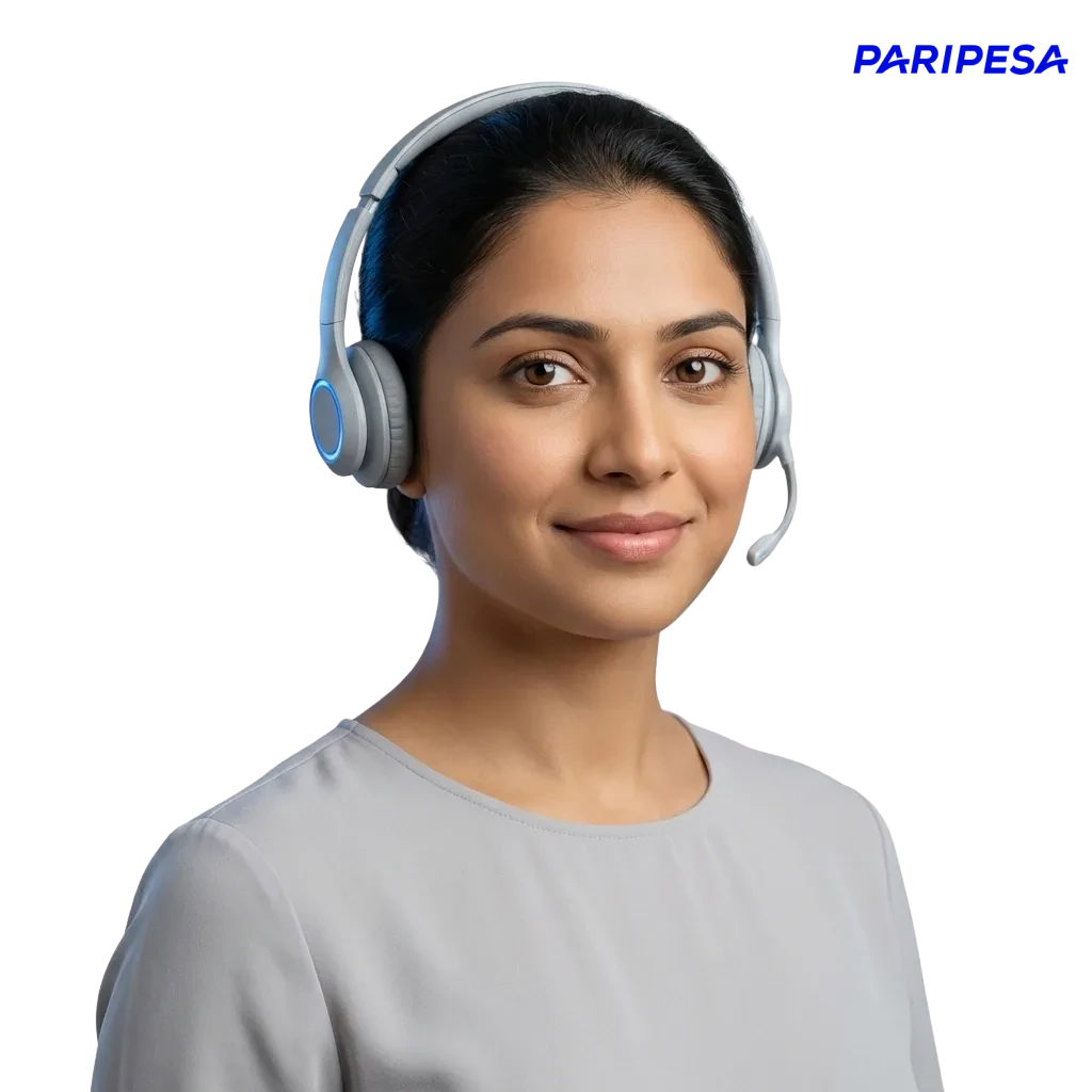 Paripesa India support page with email, phone, live chat, and social media contact options for users
