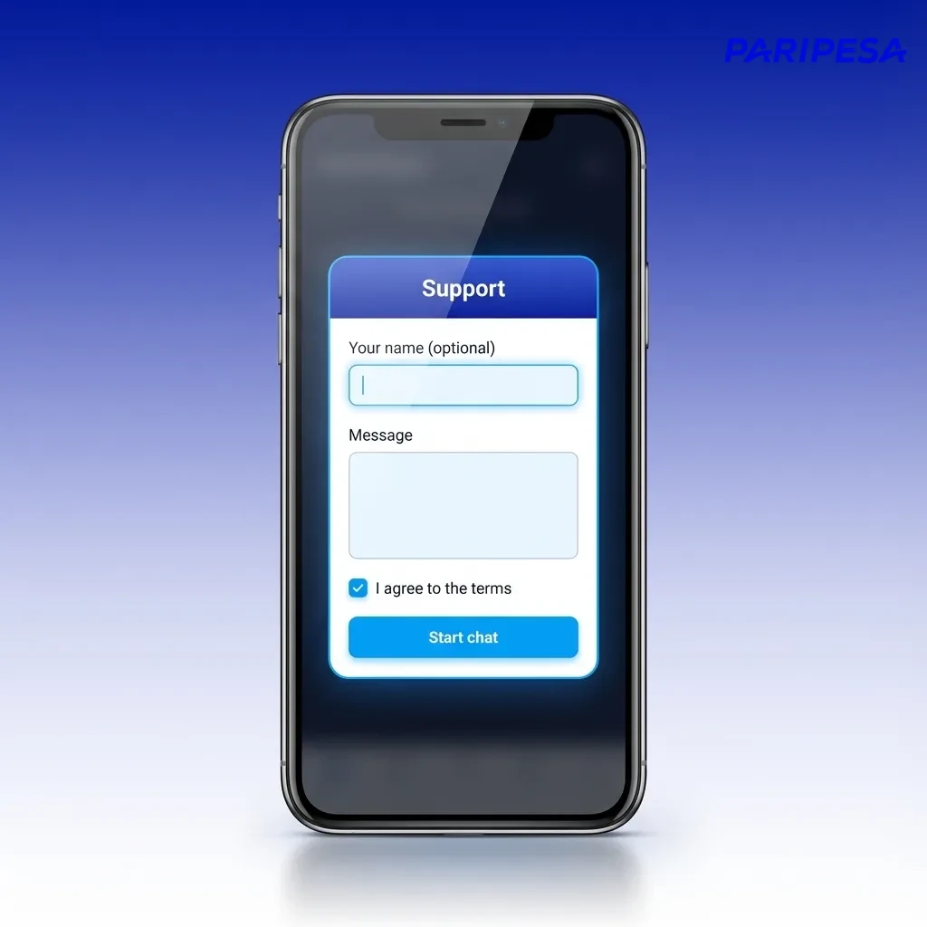 Illustration of Paripesa customer support with live chat, email, and FAQ options available 24/7 for Indian users