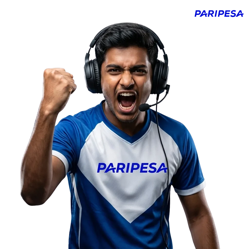 Indian bettor using Paripesa app to place real-money esports bets on Dota 2, CS2 and Valorant matches