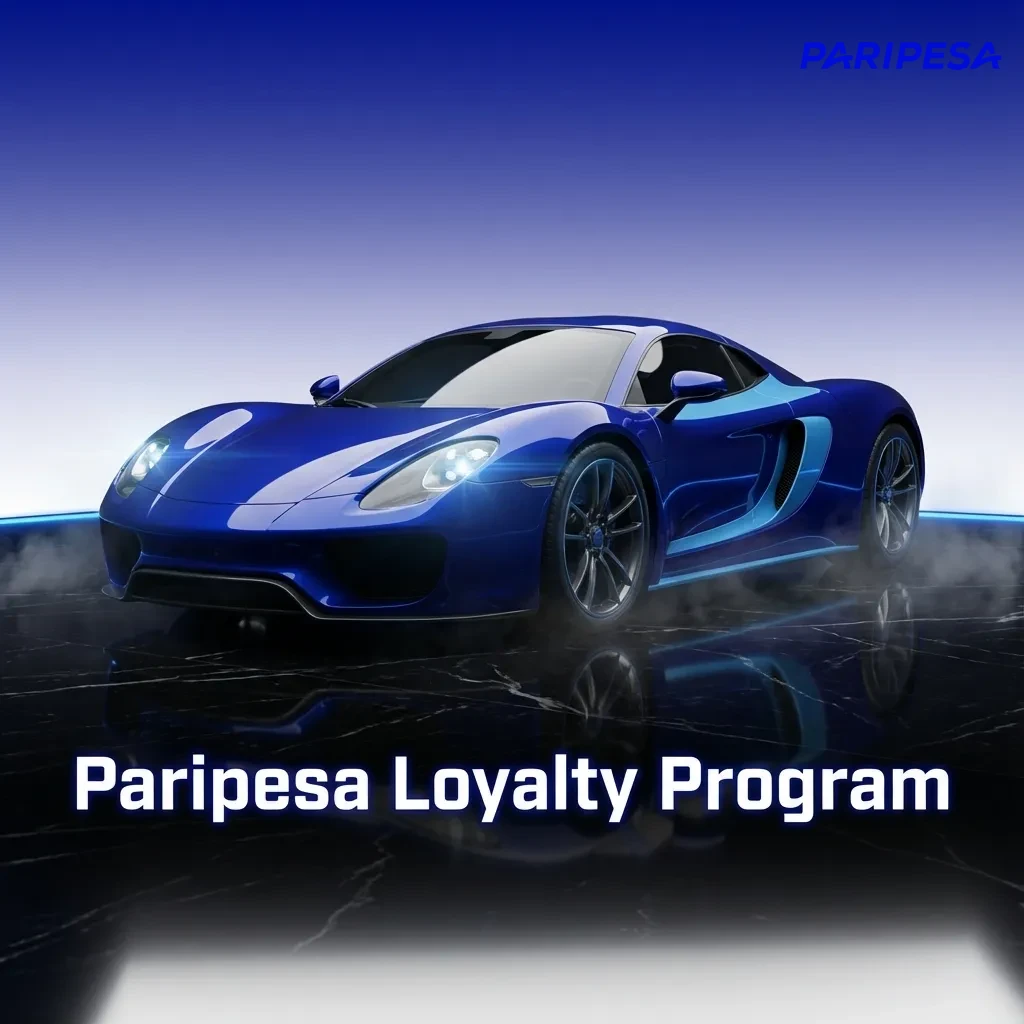 Paripesa Loyalty Program banner showing tier levels, points, cashback percentages, and VIP rewards growing with more real money play