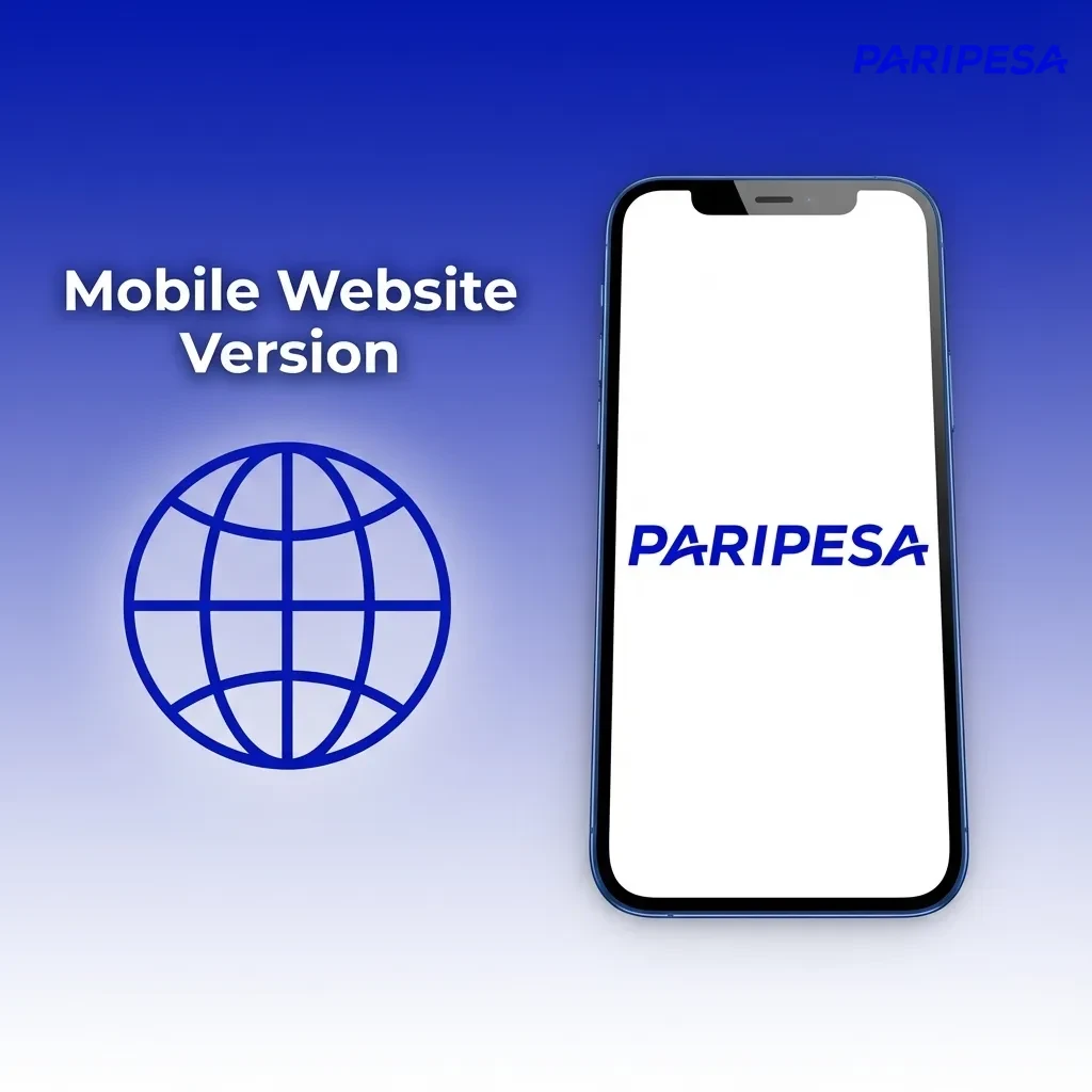 Smartphone displaying the Paripesa mobile betting website interface with sports, live bets and casino options visible