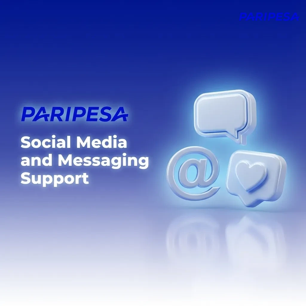 Smartphone showing chat screens with WhatsApp, Telegram, Facebook Messenger, and X icons for customer support.