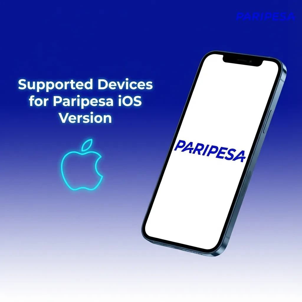 Chart showing supported iPhones for Paripesa iOS PWA, listing models from iPhone 8 up to iPhone 15 Pro