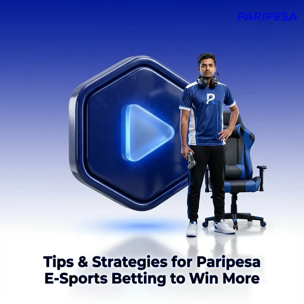 Infographic on Paripesa esports betting tips: bankroll management, small stakes, research teams, compare odds, track results