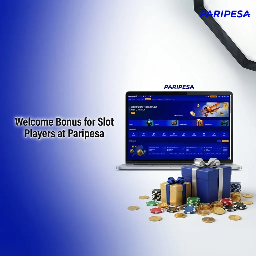 Banner showing Paripesa slot welcome bonus: 100% match up to ₹8,000 for new players after first deposit