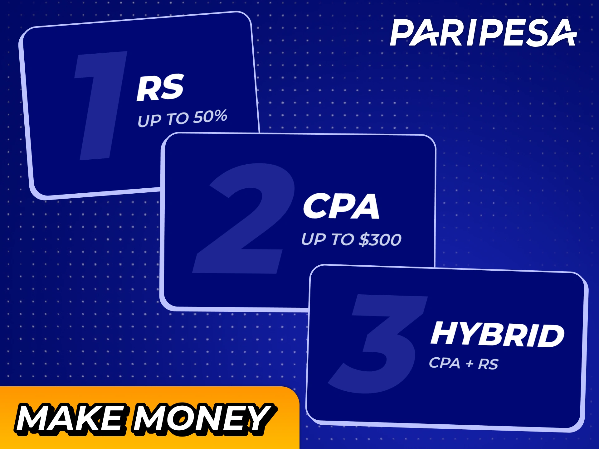 Get more than 3 ways of making money with Paripesa affiliate program.