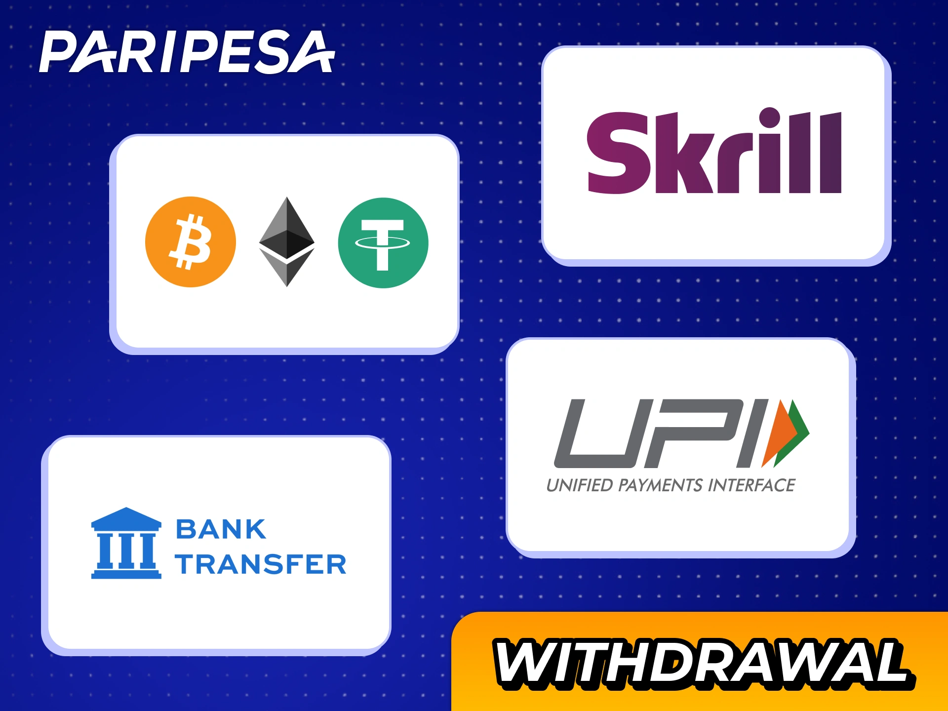 Withdraw all your earnings from Paripesa affiliate program with provided options.