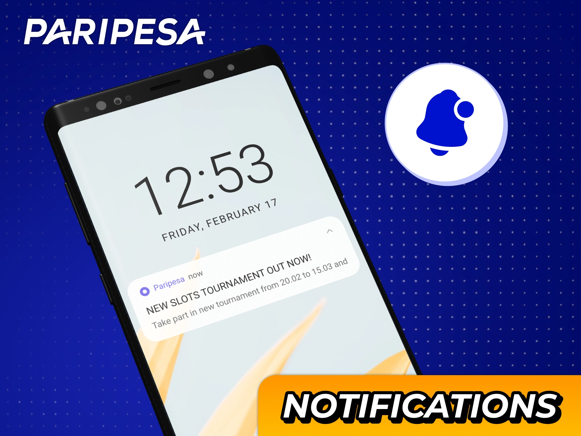 Get important notifications about your bets or new bonuses with Paripesa android app.