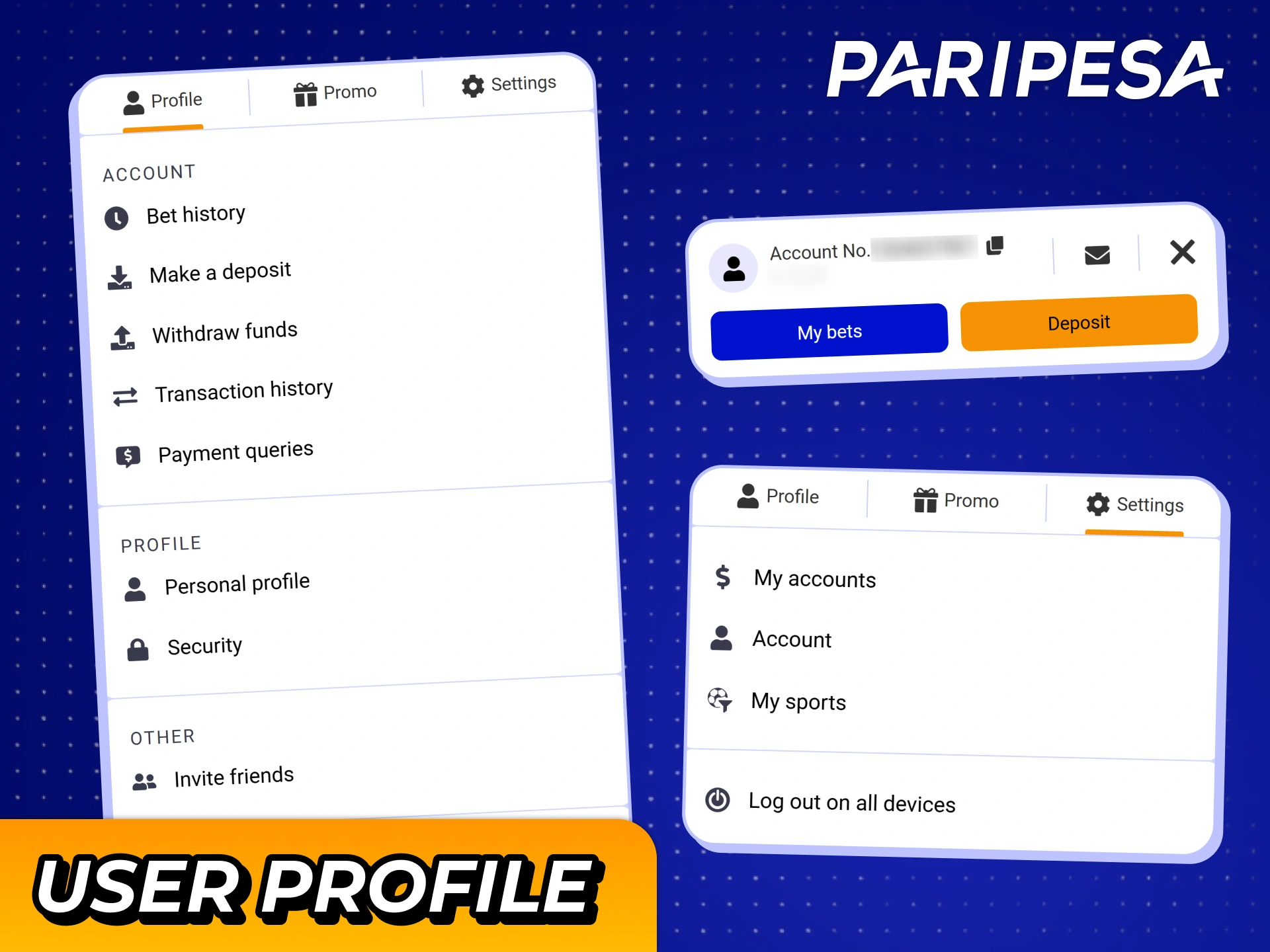 Set up your Paripesa profile in few taps at official Paripesa android app.