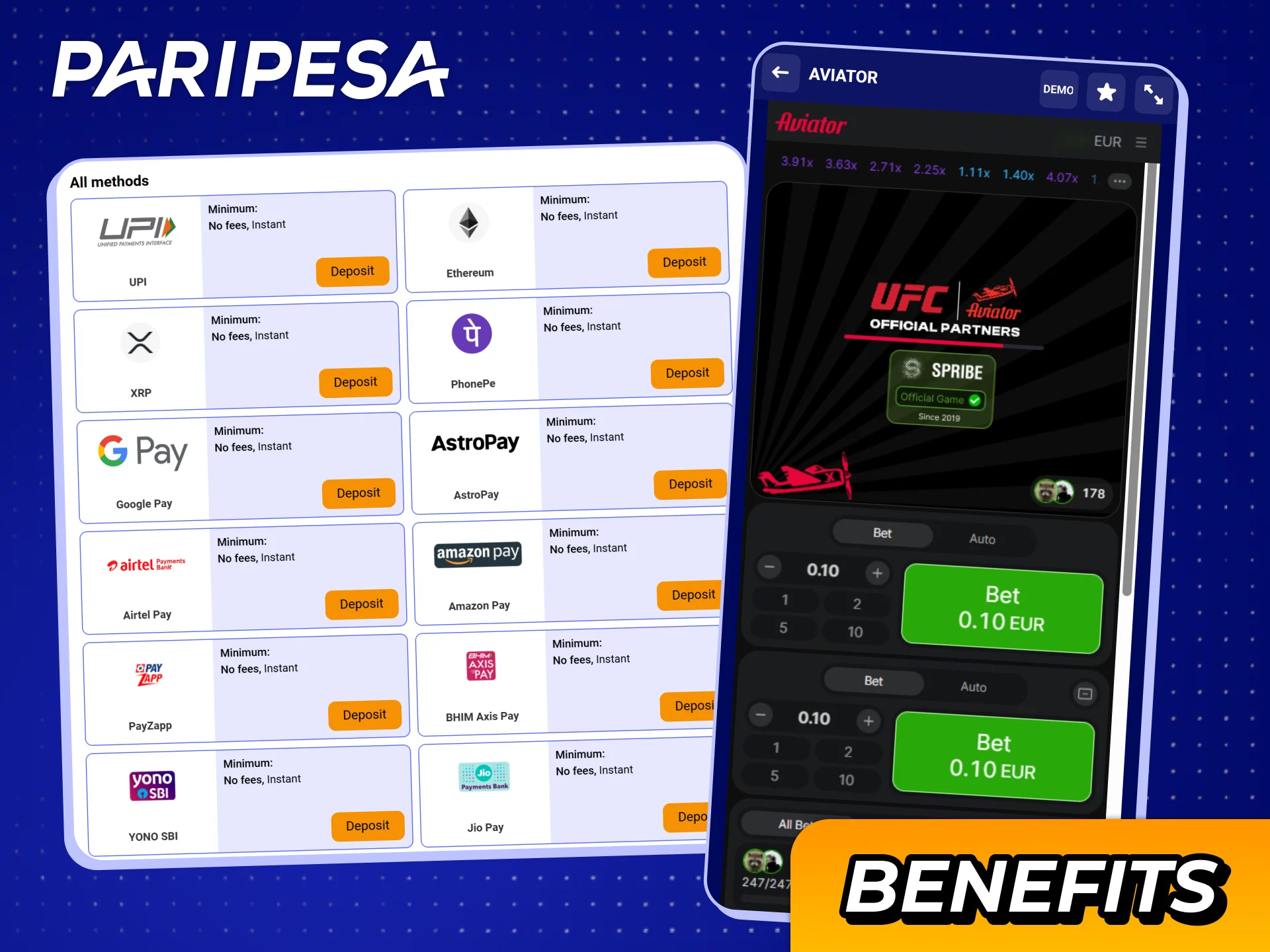 Play Aviator at Paripesa casino to get those benefits.