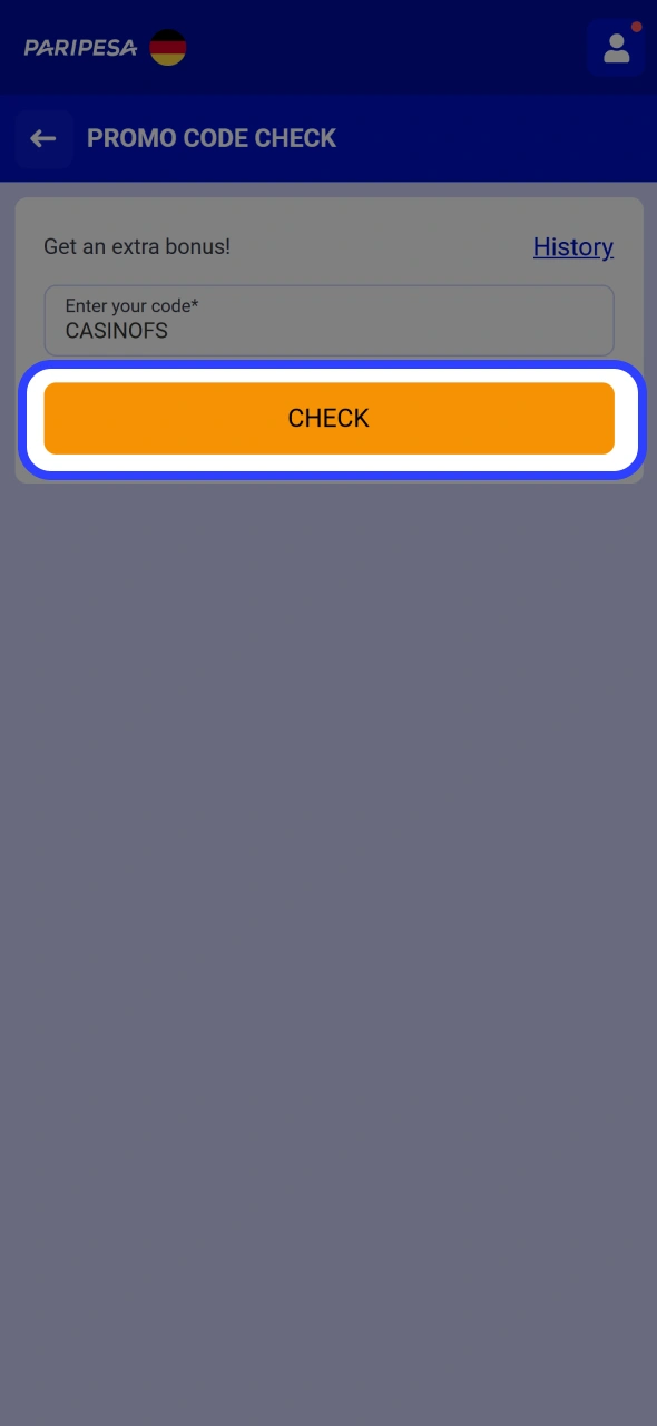 Activate your code and start betting to win more at Paripesa.