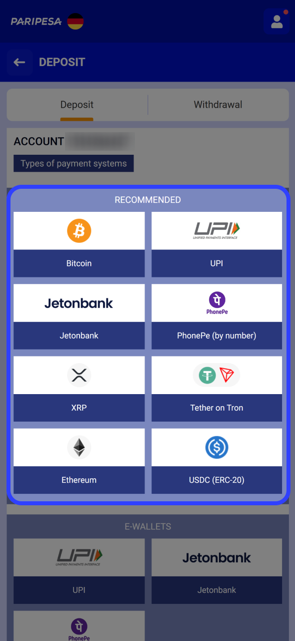 Top up your account to get first welcome bonus from Paripesa.