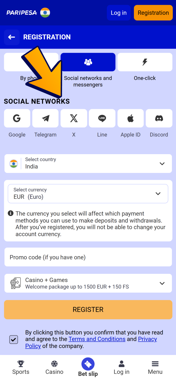Create an account to start betting on esports at Paipesa.