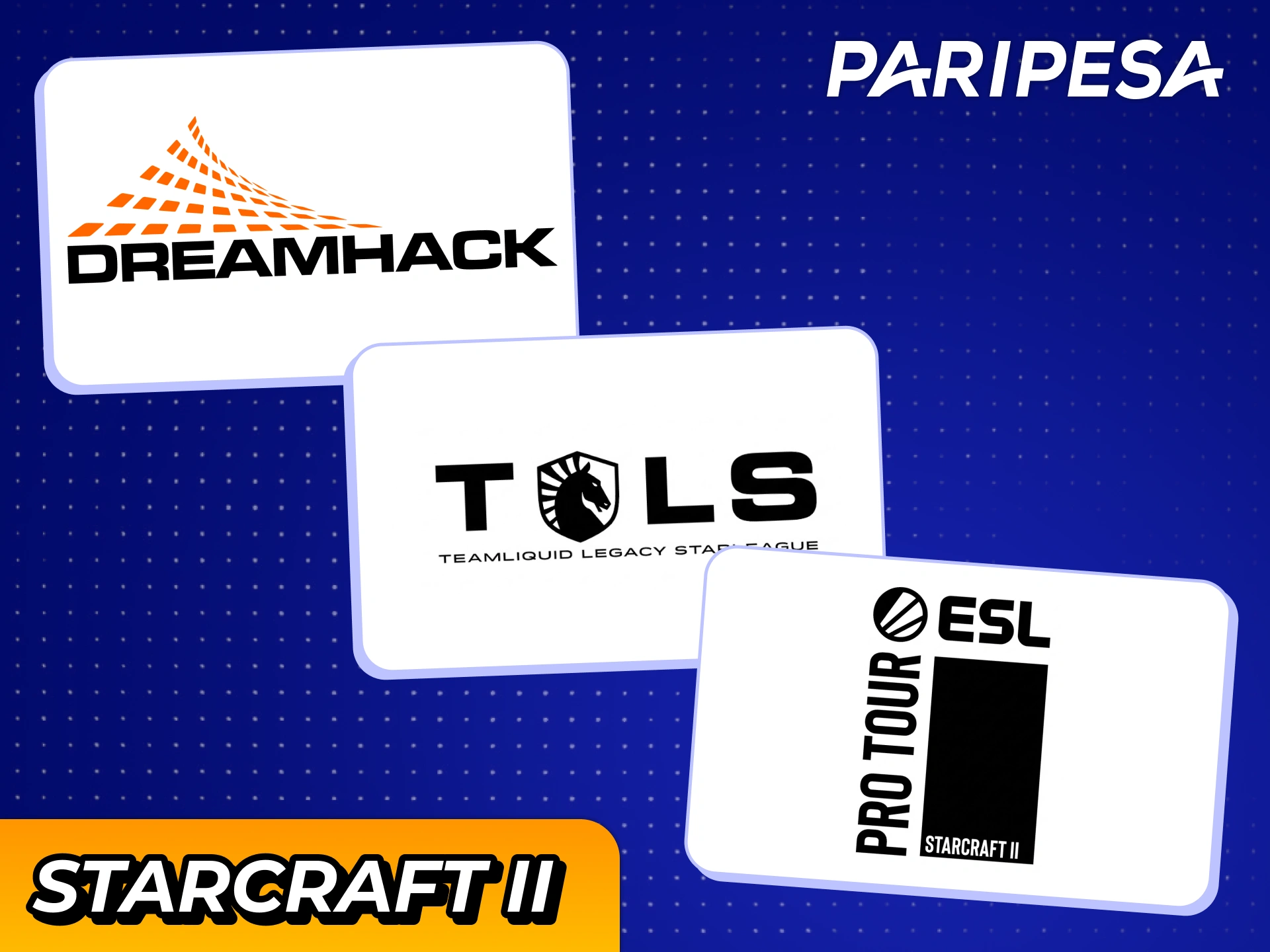 Place bets on main Starcraft matches at Paripesa.