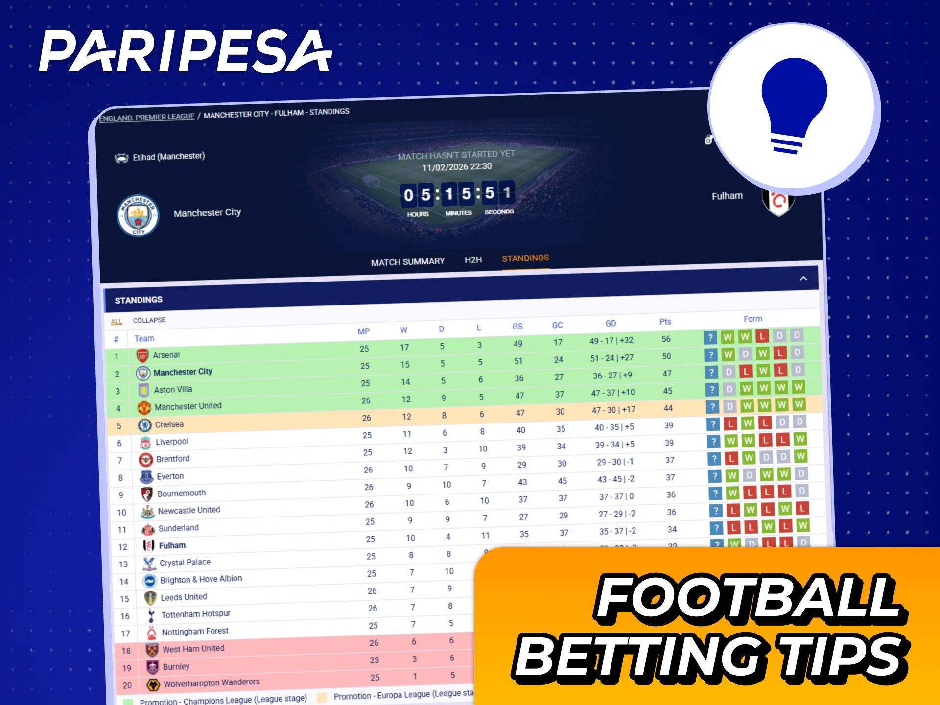 Try those football betting tips and win more at Paripesa.