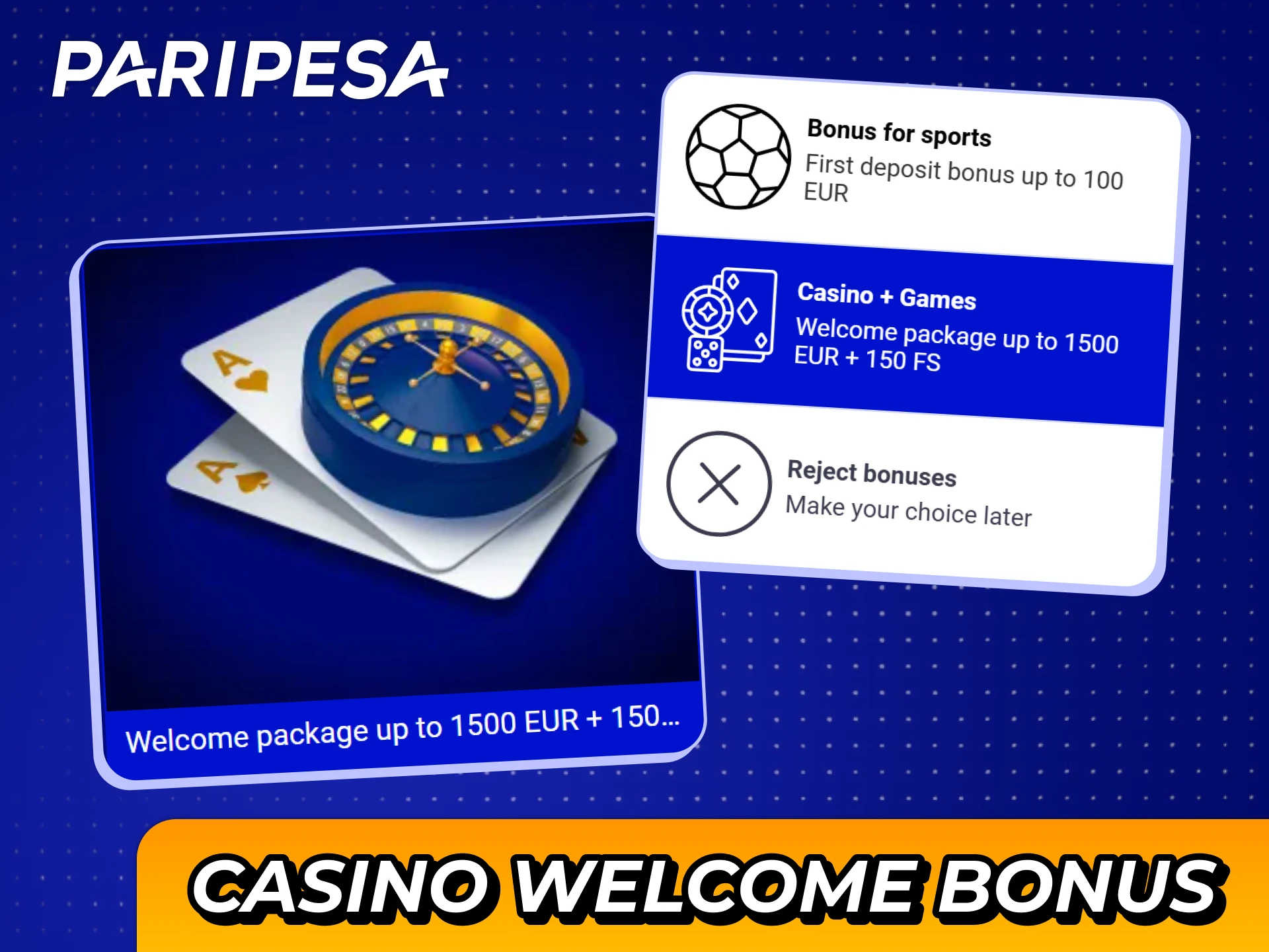 Grab the 100% casino welcome bonus for new Paripesa players.