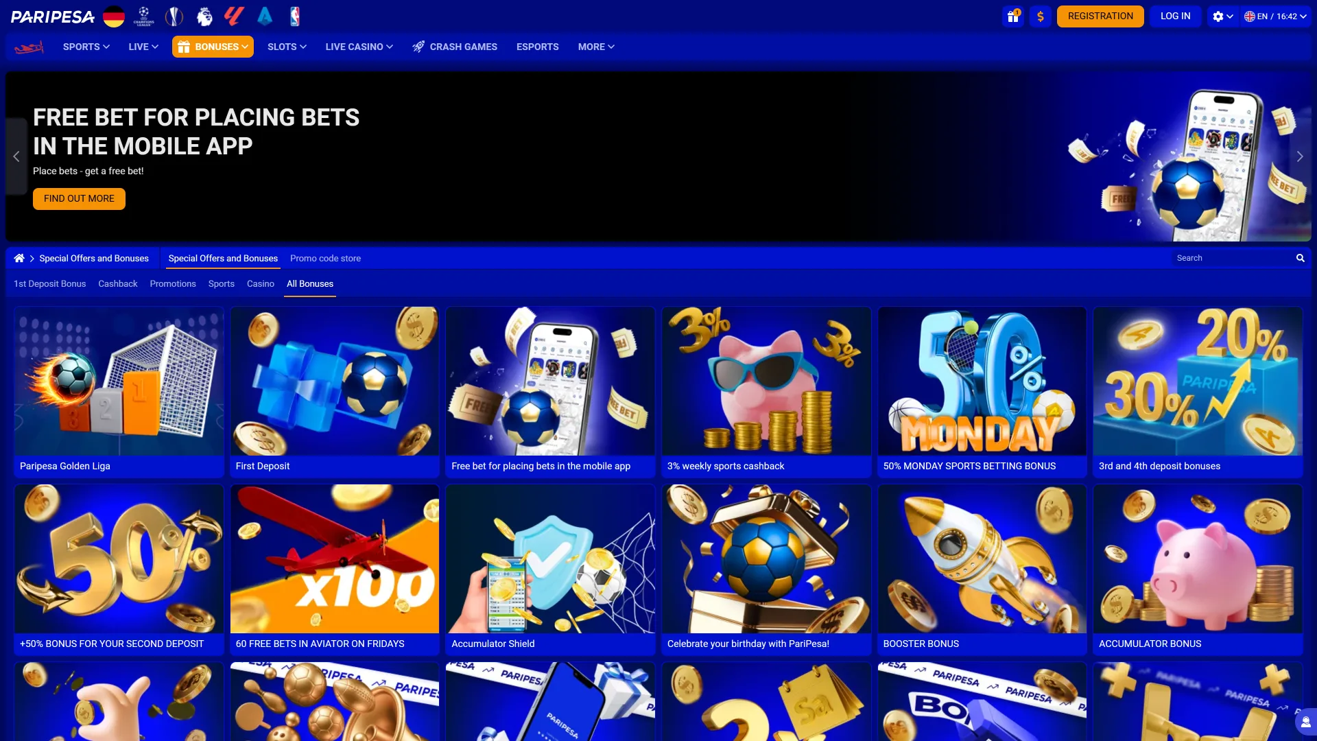 Multiply your winnings with Paripesa bonuses.