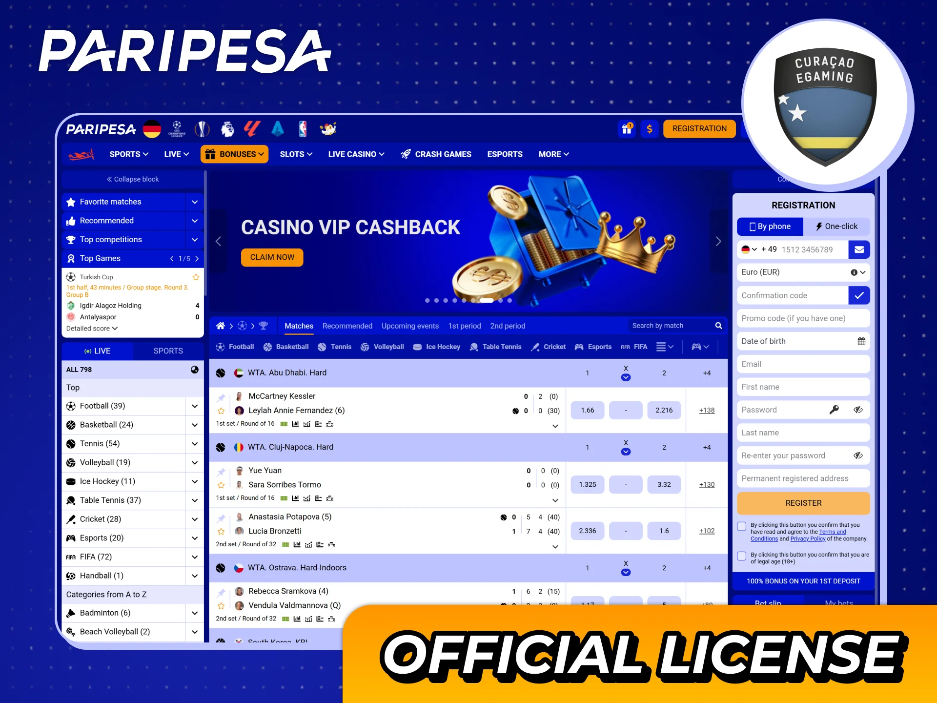 Stay safe with official and verified casino Paripesa.