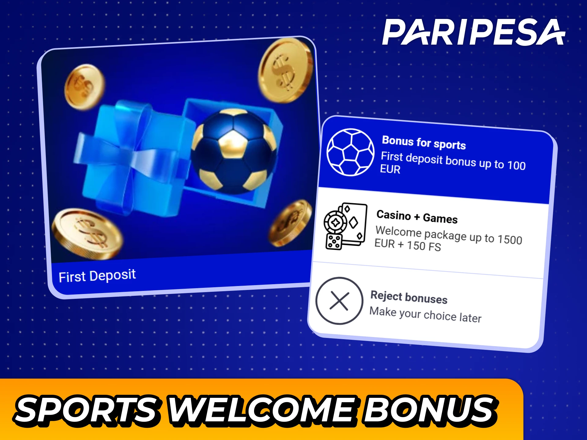 Activate your 100% sports welcome bonus to bet at Paripesa.