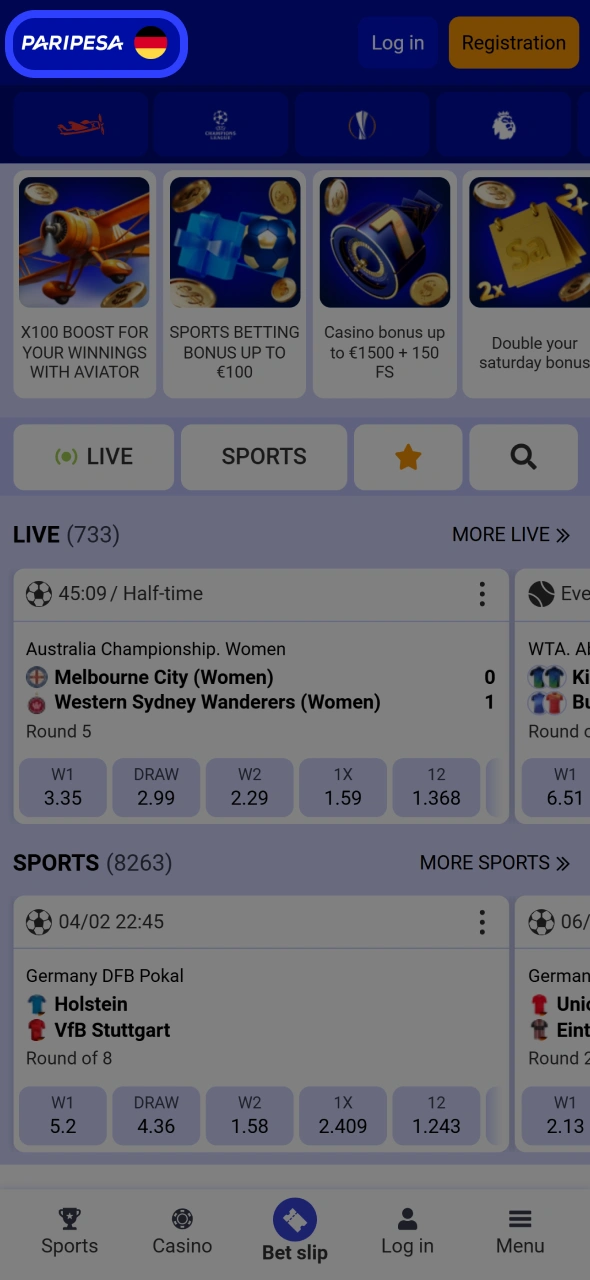 Visit Paripesa official website from your iOS.