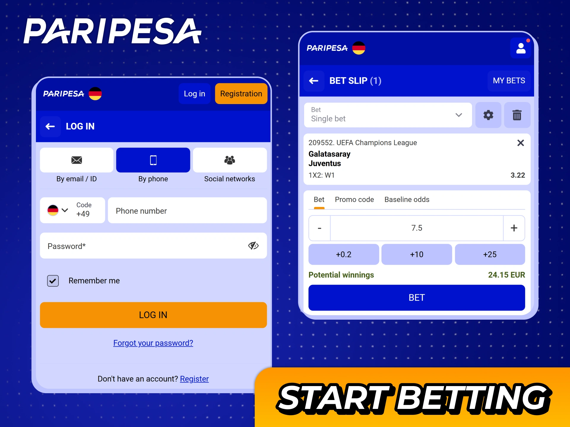 Place your bets in few taps at Paripesa iOS app.