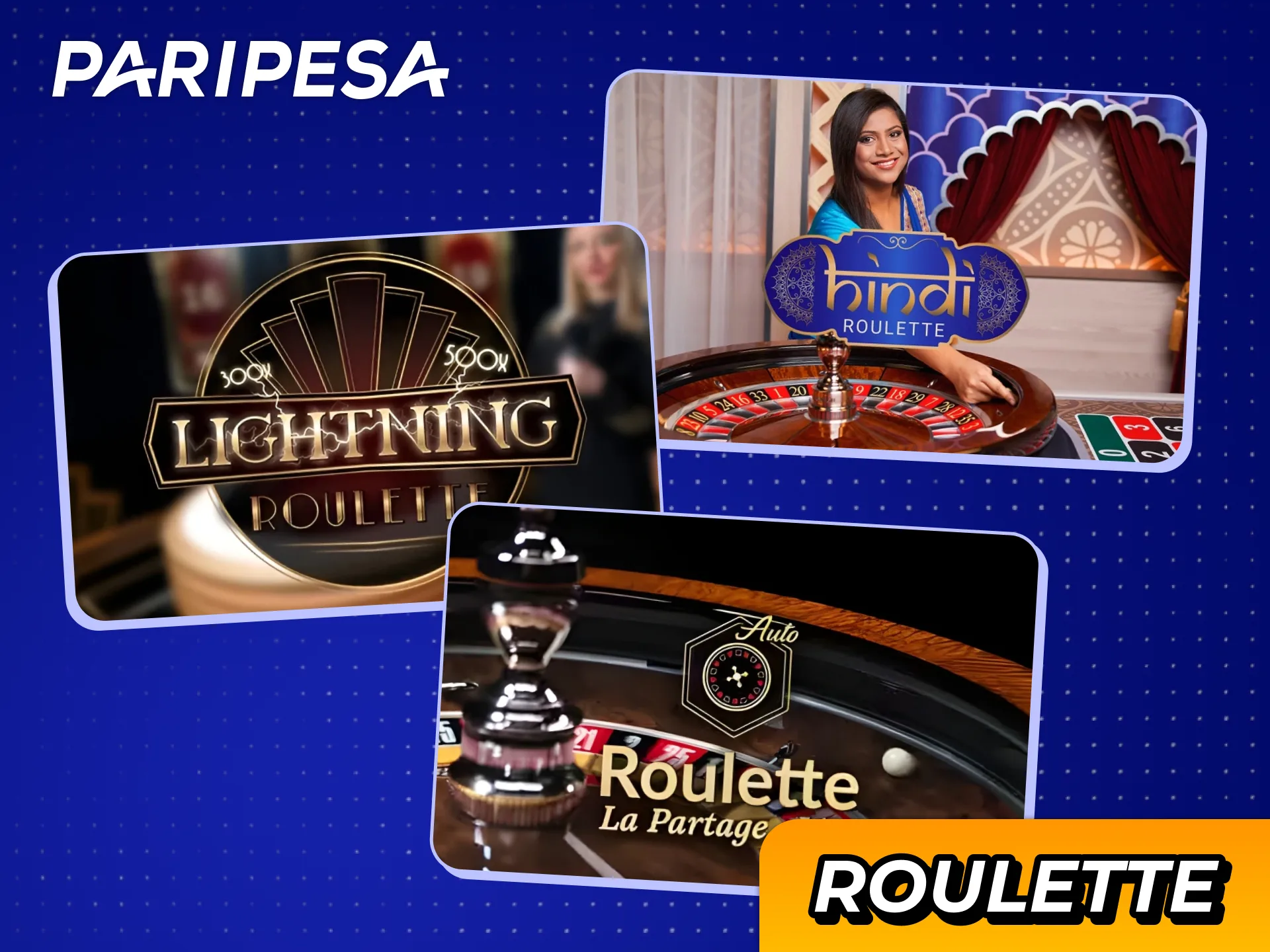 Spin roulettes with live dealers at Paripesa.