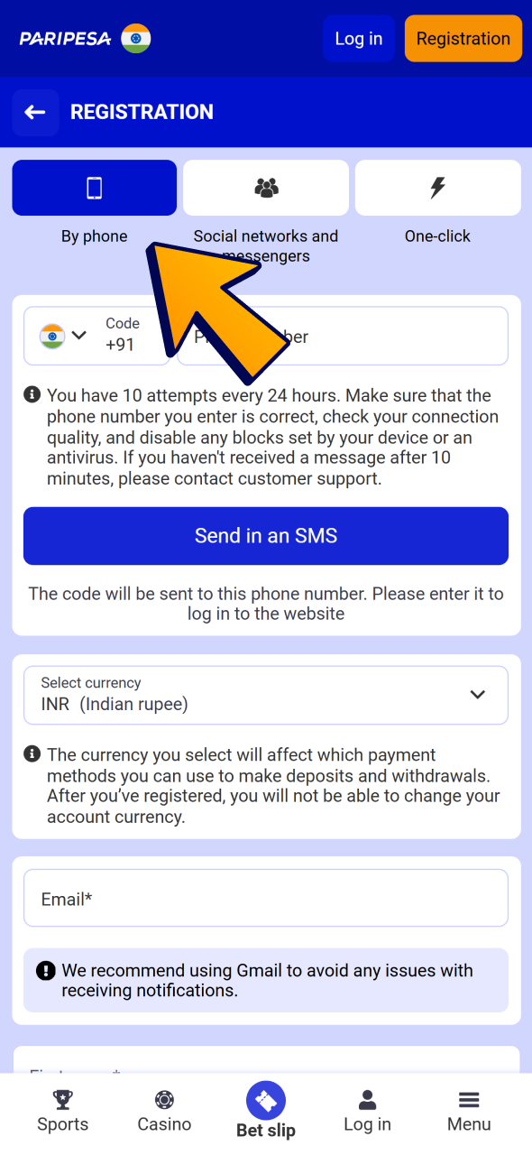 Create an account at Paripesa to start betting on League of Legends tournaments.