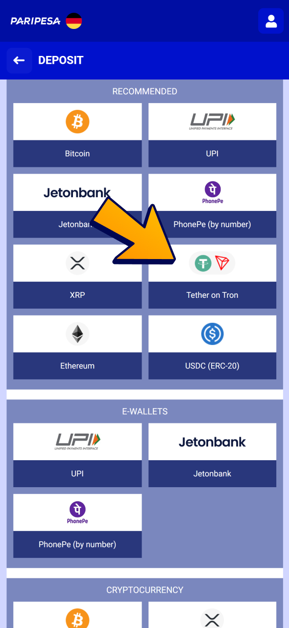 Deposit funds at your Paripesa account for slots gaming.